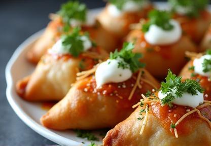 Plate of Samosa Chaat